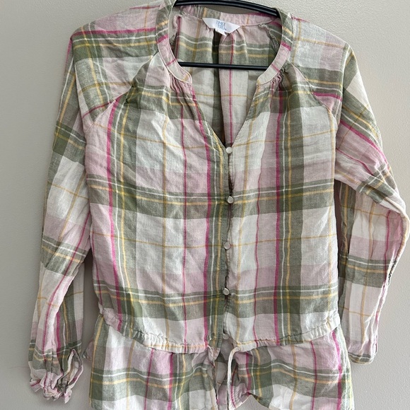 Time and Tru Tops - Time and Tru Multicolor Plaid Shirt